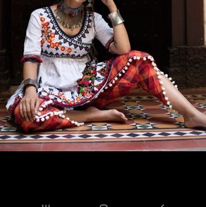 Keida n pants.  Navratri wear.